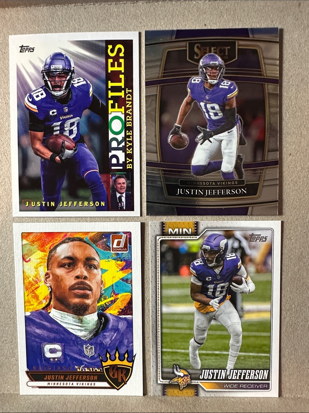 Justin Jefferson Vikings lot of 19 +Jordan Addison Rookie/Kyler Murray/Hockenson - Picture 2 of 11